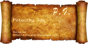 Potoczky Ida névjegykártya