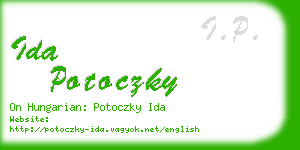 ida potoczky business card